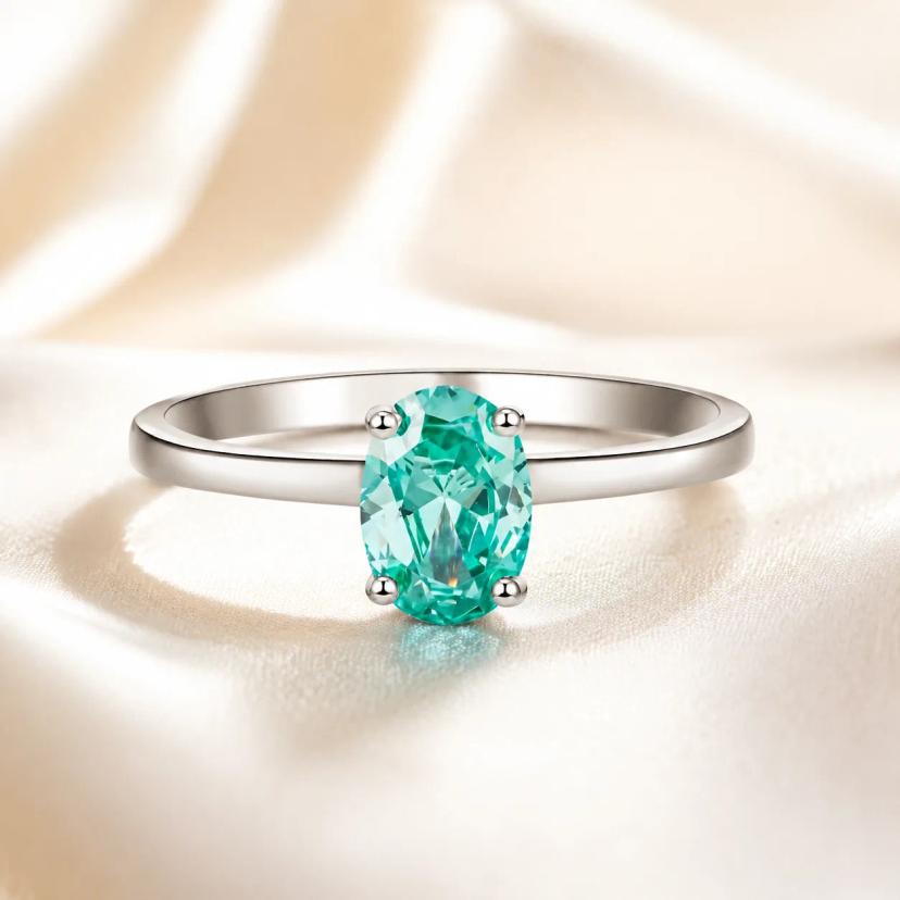 Birthstone Cabochon Ring — Choose Your Month — rings with Aquamarine