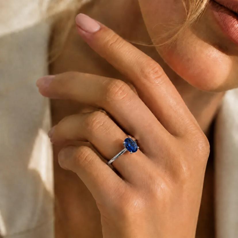 Birthstone Cabochon Ring — Choose Your Month — rings with Aquamarine