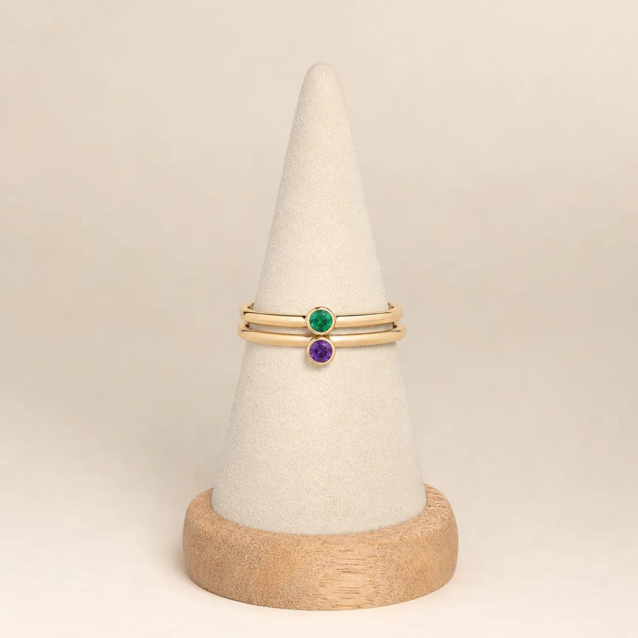 Birthstone Stack Ring Set (2 Rings)