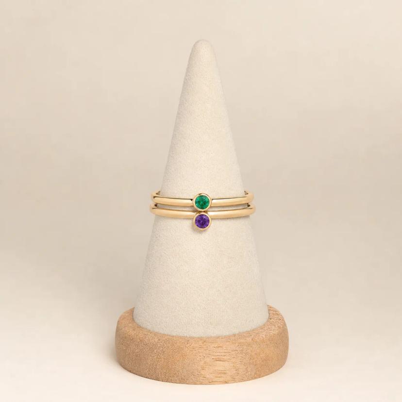 Birthstone Stack Ring Set (2 Rings) — rings with Multi-Gem