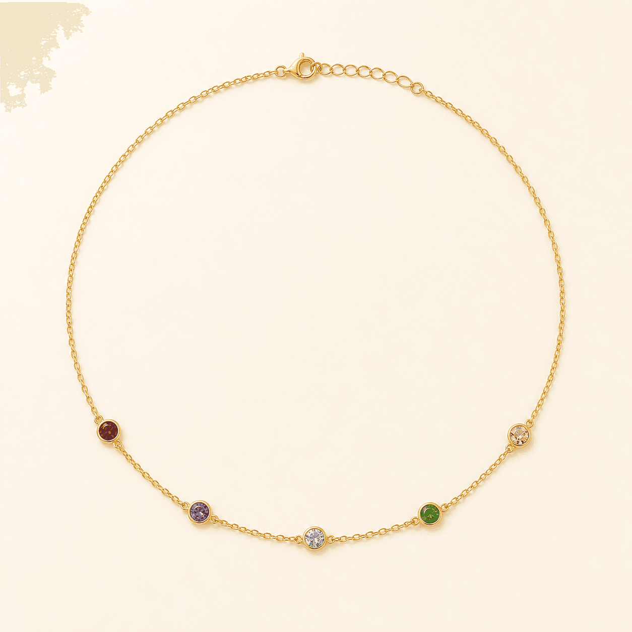 Five-Stone Family Birthstone Necklace