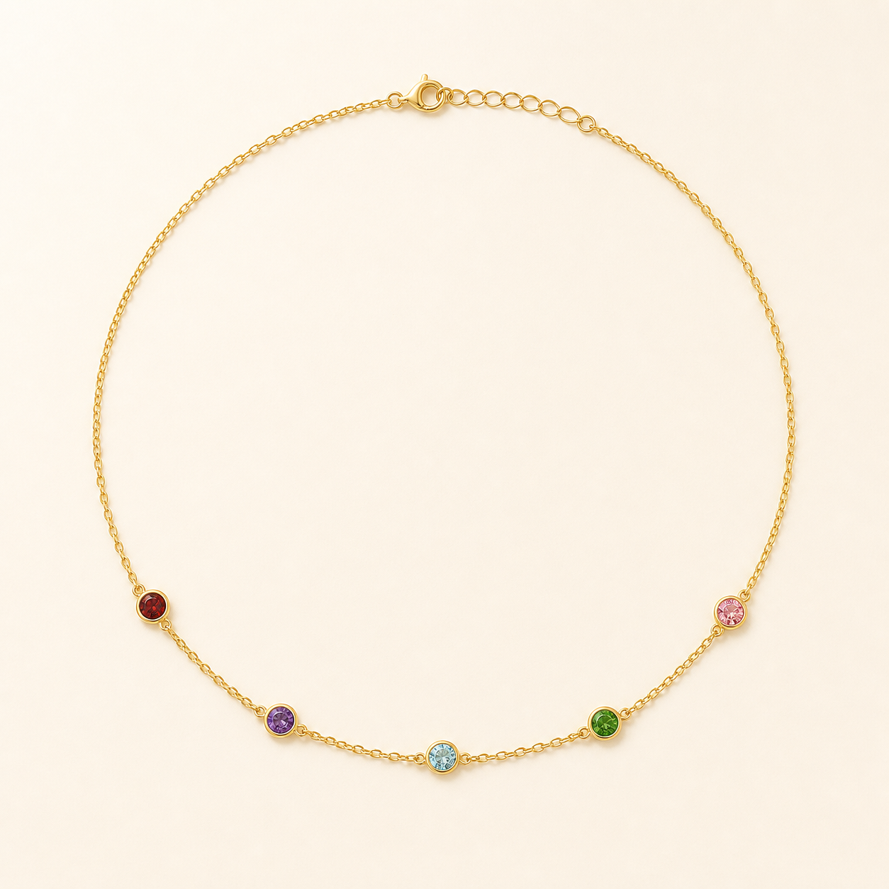 necklaces with Multi-Gem
