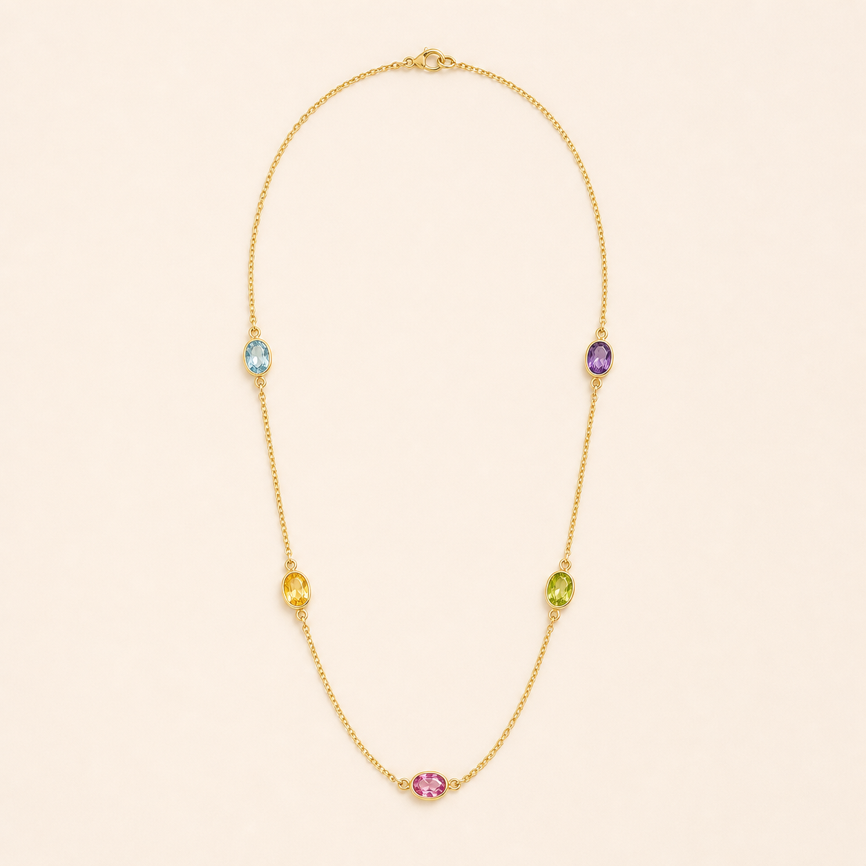 necklaces with Multi-Gem