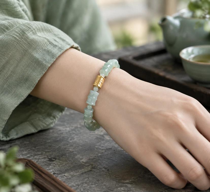 Hetian Jade Bamboo Bracelet — bracelets with Jade