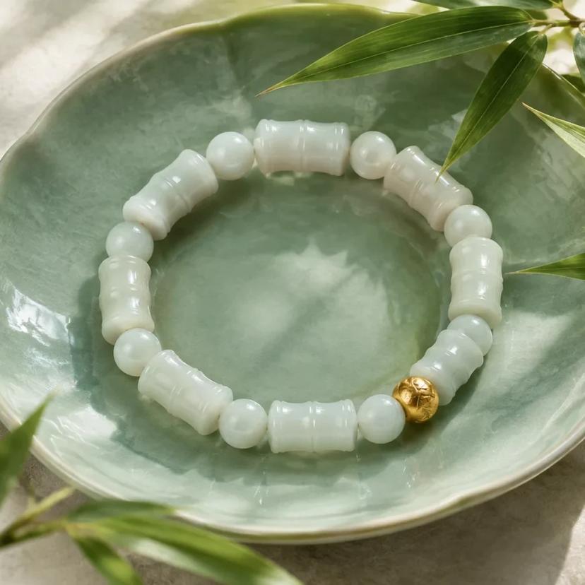 Hetian Jade Bamboo Bracelet — bracelets with Jade