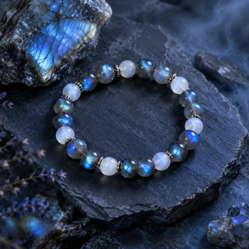 Blue Labradorite Moonstone Bracelet — bracelets with Labradorite