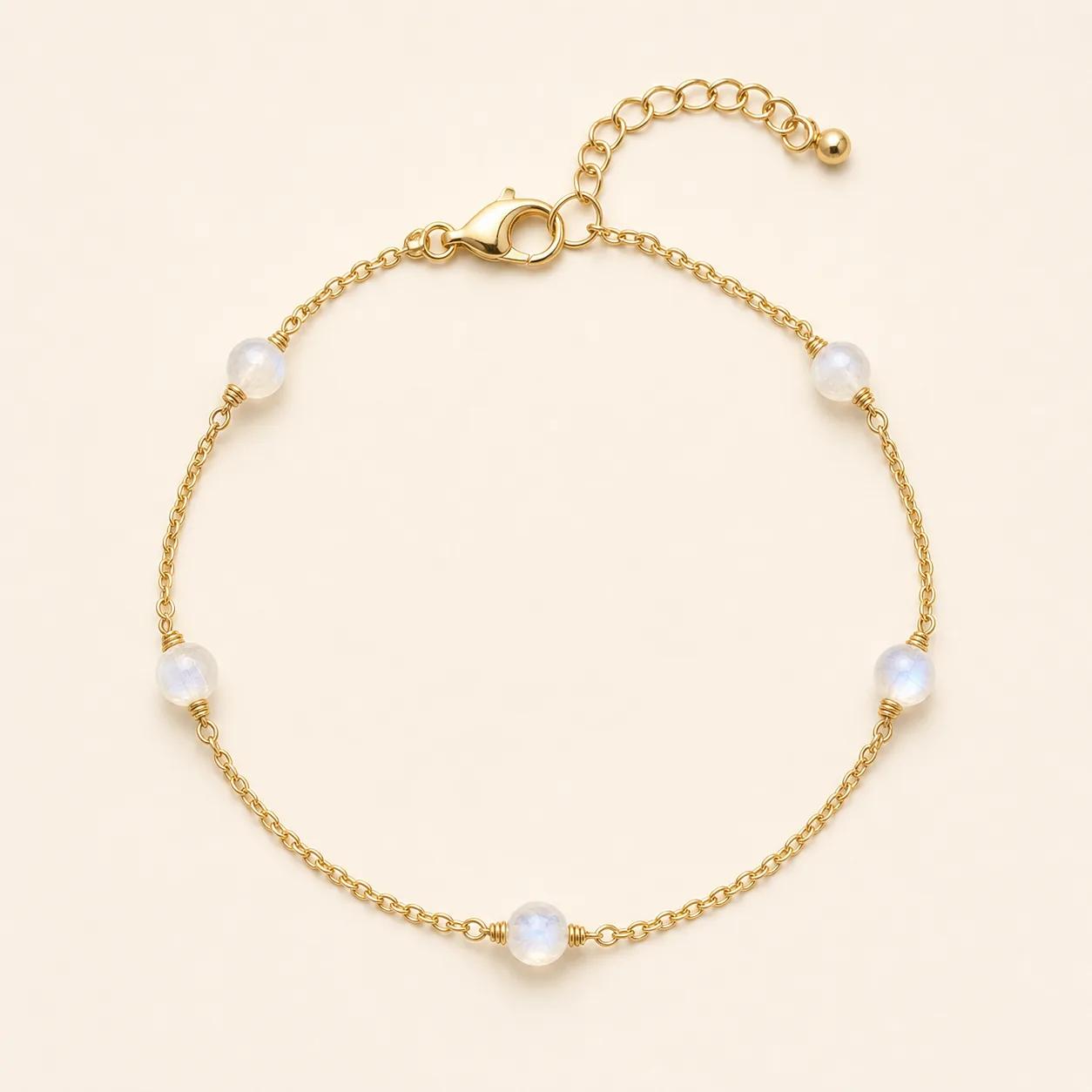 Moonstone Chain Bracelet
