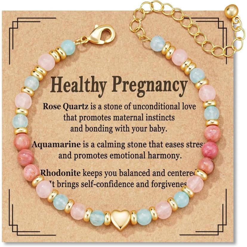 Triple Protection Bracelet — Natural Chalcedony Trio — bracelets with Chalcedony
