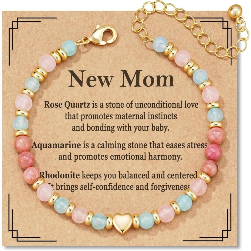 Triple Protection Bracelet — Natural Chalcedony Trio — bracelets with Chalcedony