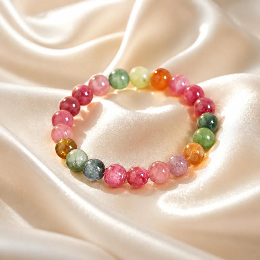 Natural Rainbow Tourmaline Bracelet — bracelets with Rainbow Tourmaline