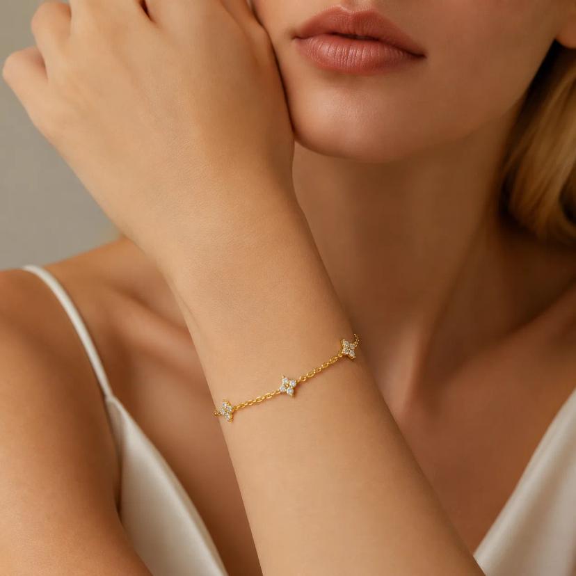 Starlight Star Charm Bracelet — bracelets with Crystal