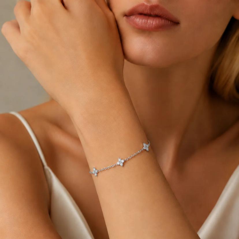 Starlight Star Charm Bracelet — bracelets with Crystal