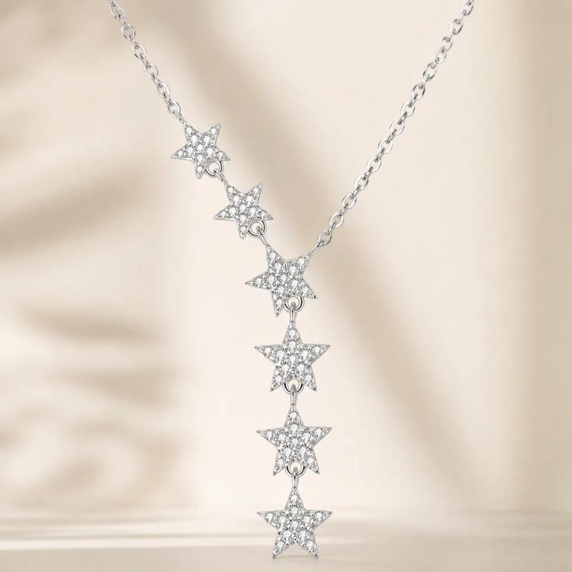 Starlight Cascade Necklace — necklaces with Clear Quartz