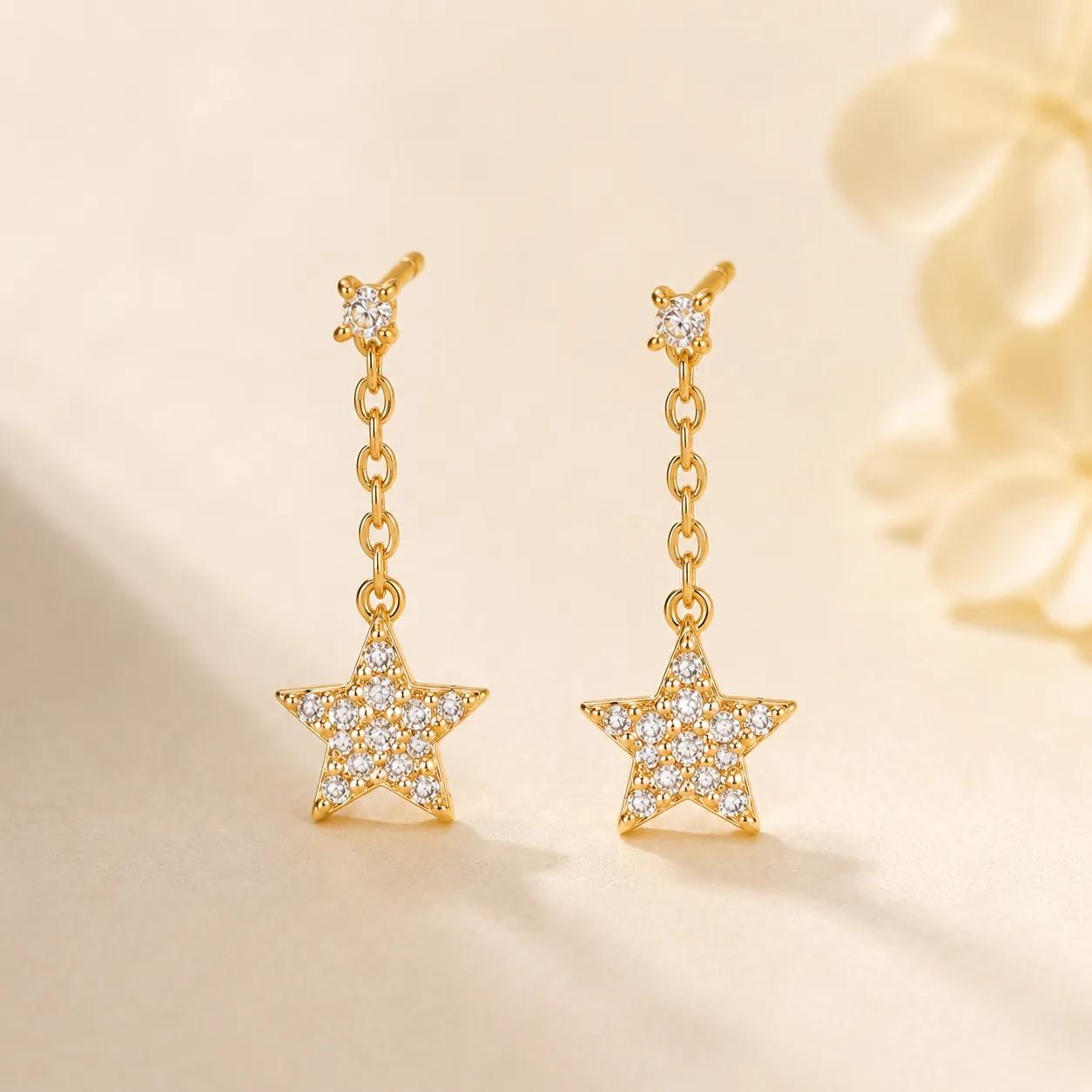 Starlight Star Drop Earrings