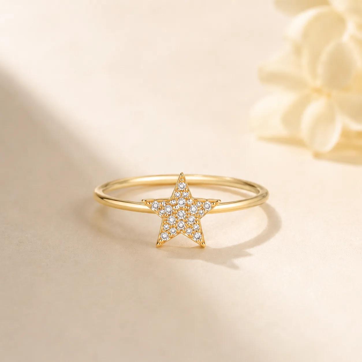Starlight Pavé Star Ring