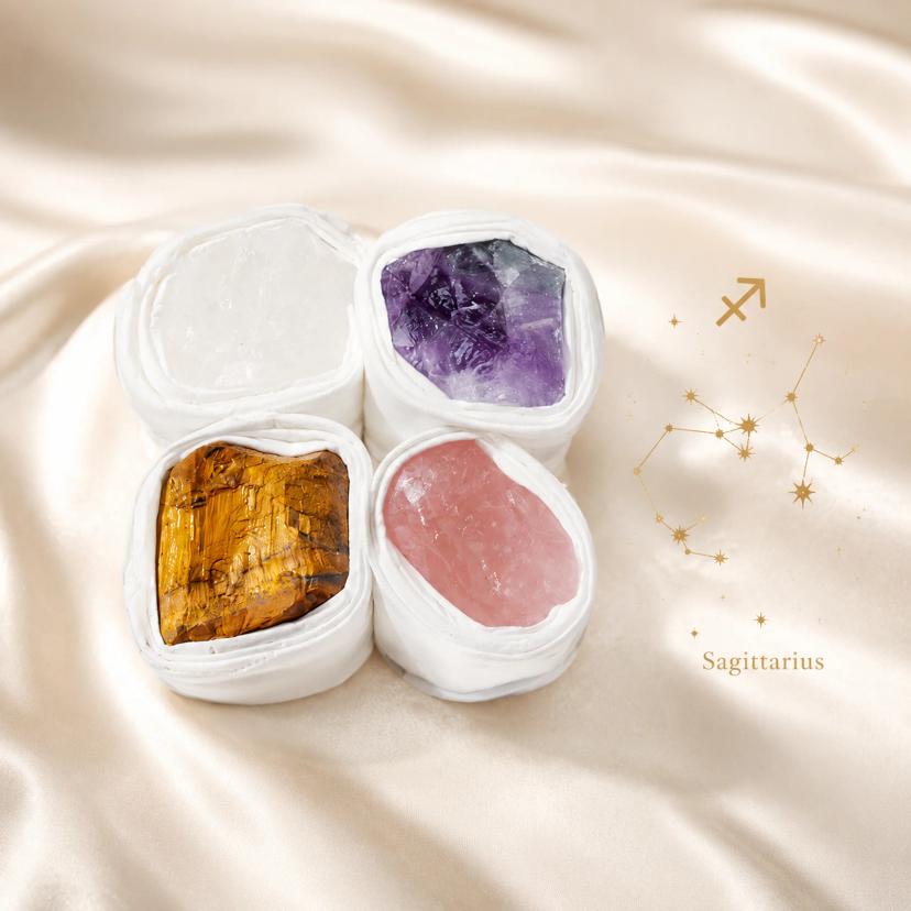 Zodiac Crystal Kit — Raw Stone Sets for All 12 Signs — sets with Multi-Gem