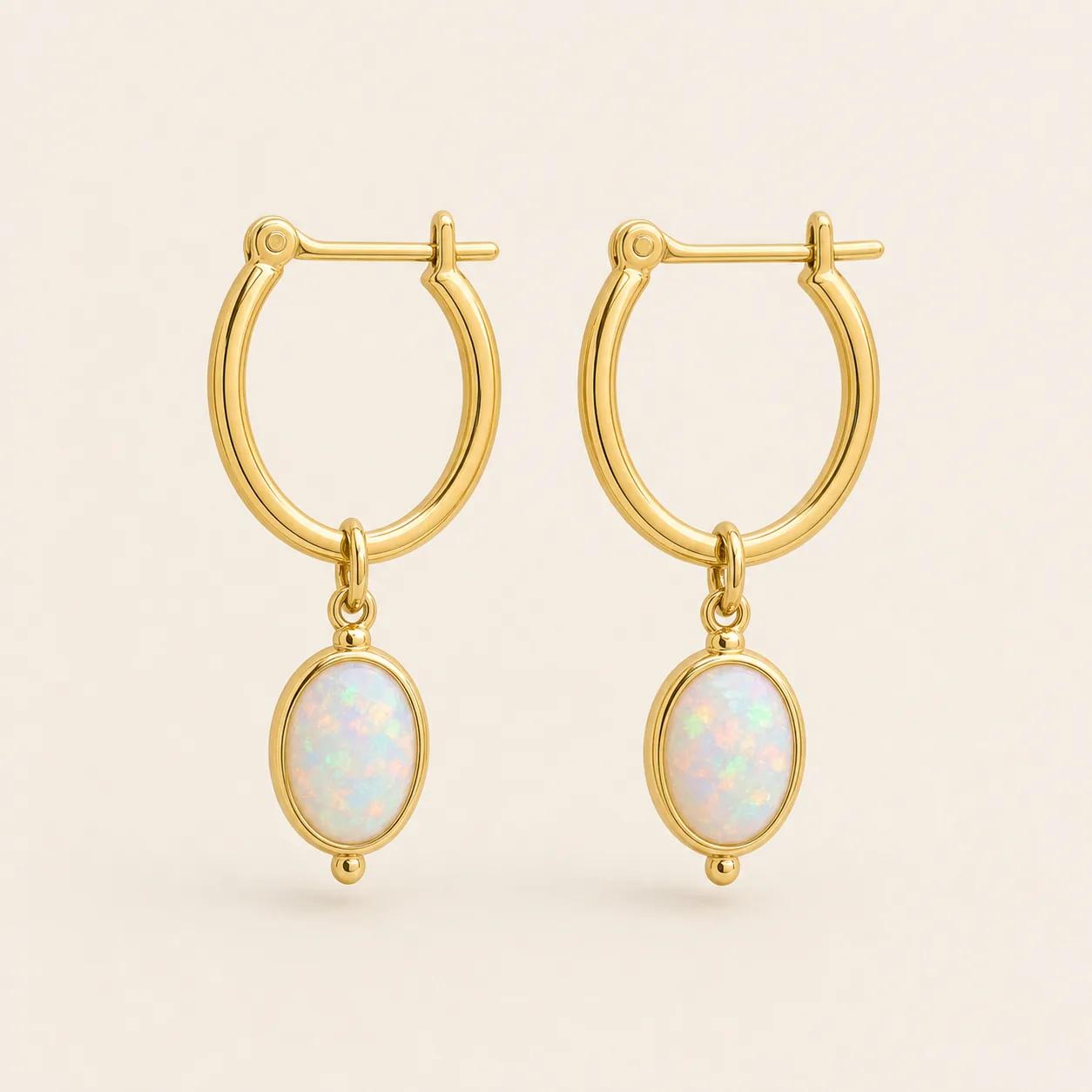 Opal Petite Hoops