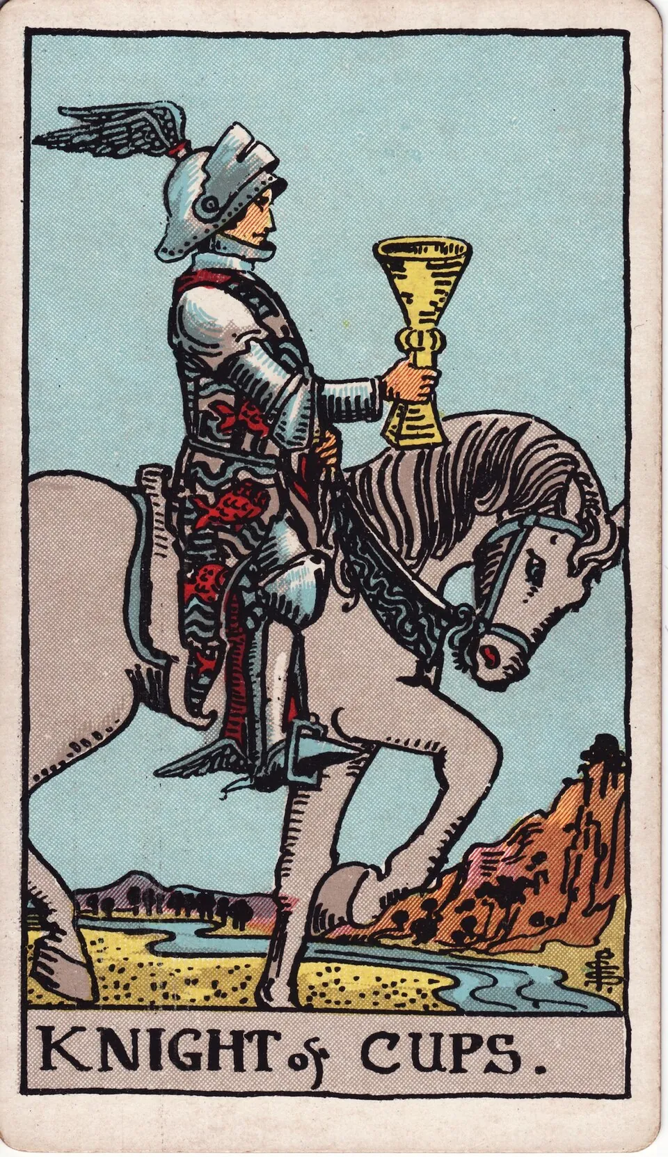 Knight of Cups — Rider-Waite tarot card