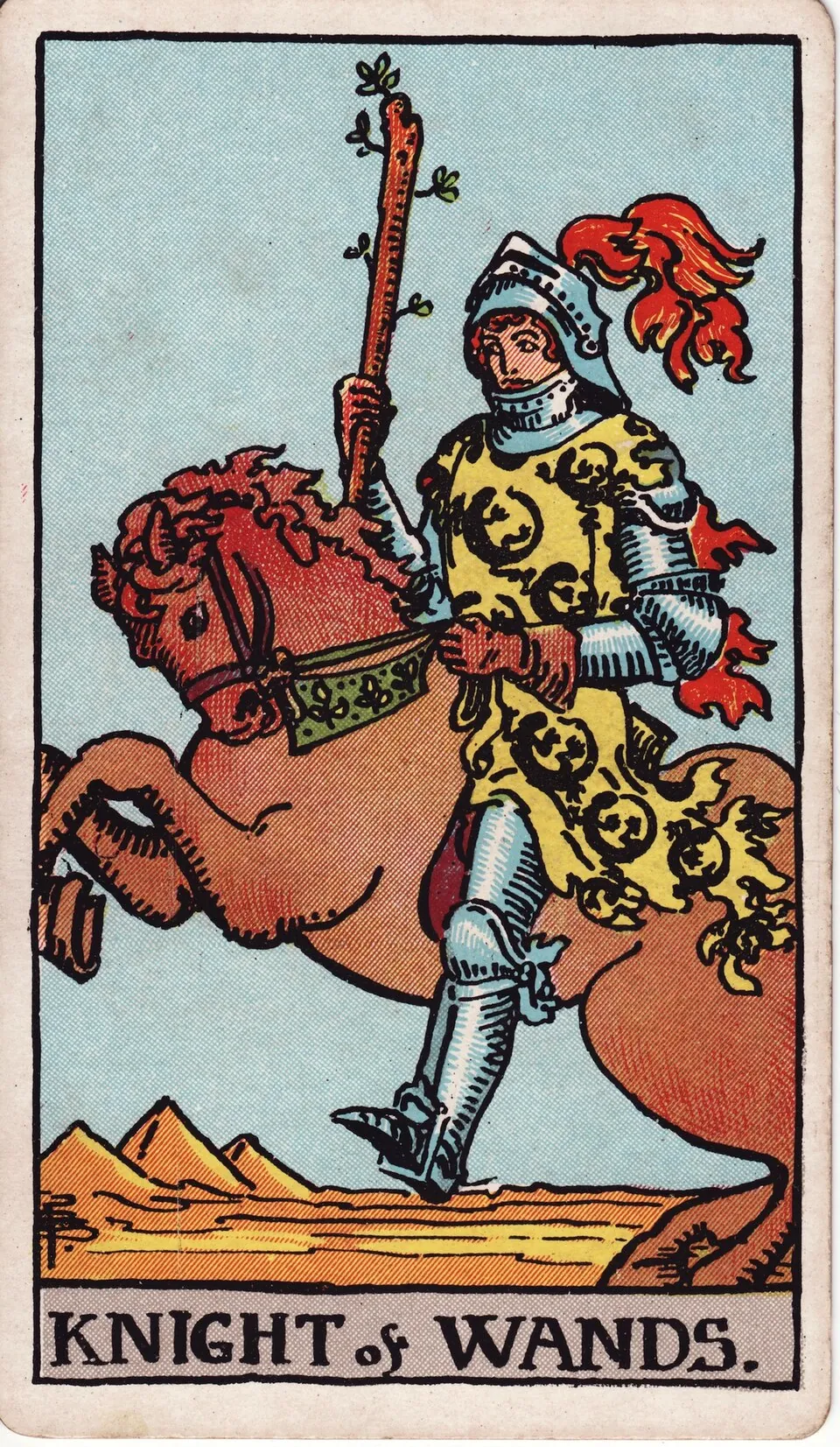 Knight of Wands — Rider-Waite tarot card